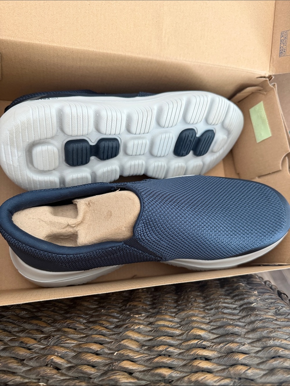 Skechers Men's Navy Go Walk evolution ultra Slip-On Knit Comfort Sneaker - Picture 2 of 4